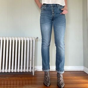 Reformation Liza High Straight Button Fly Jeans